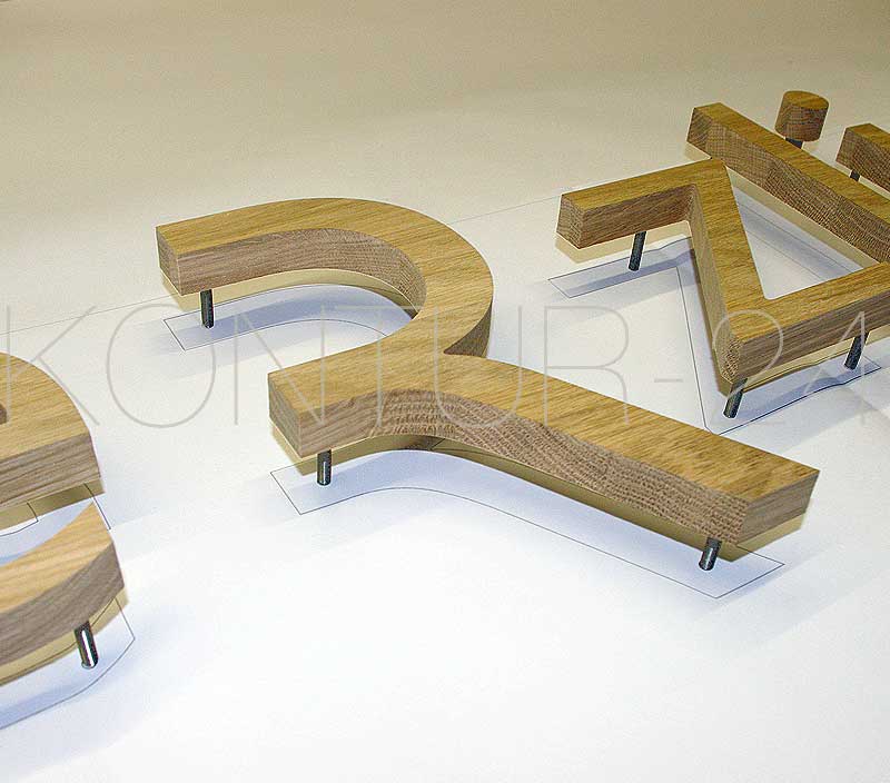 3D Holzbuchstaben Eiche 1-Schicht 19mm - Bild 6