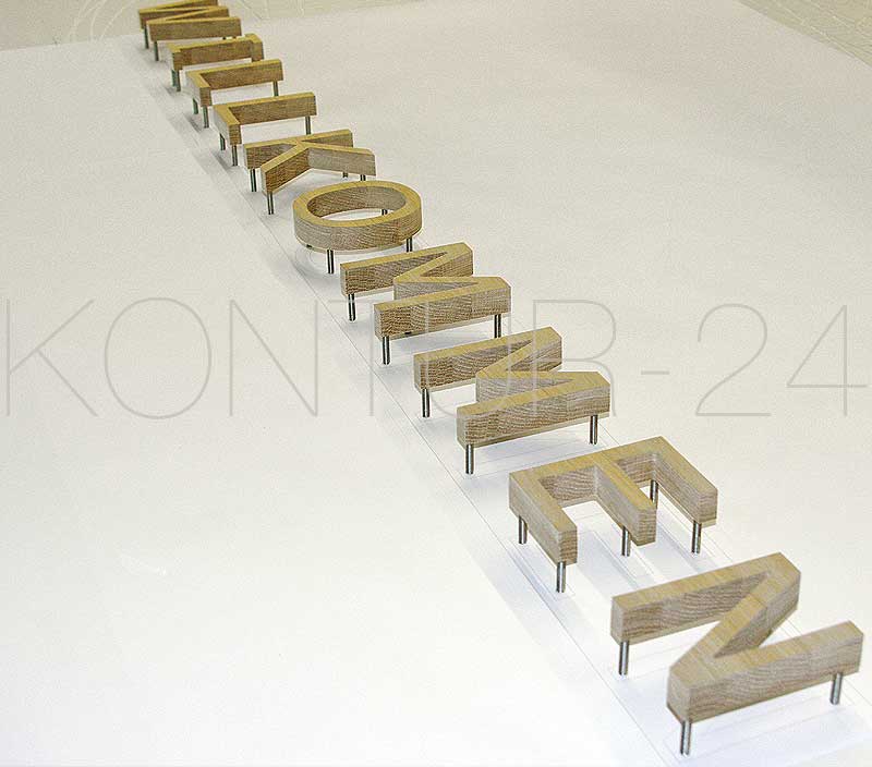 3D Holzbuchstaben Eiche 1-Schicht 19mm - Bild 8