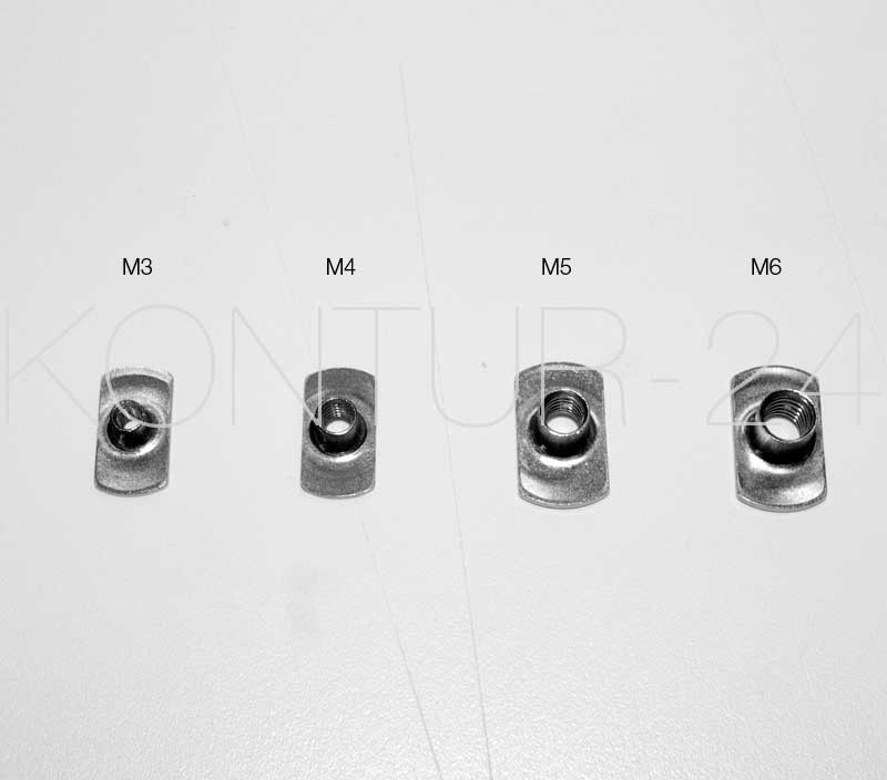 V2A-Anschweißmuttern M6 . KONTUR-24