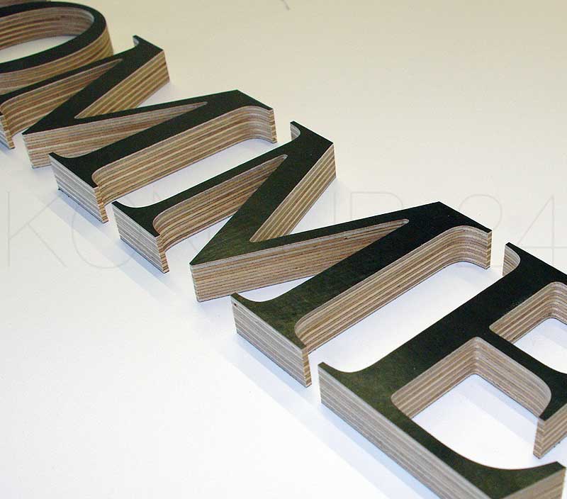 Leuchtbuchstaben Holz Siebdruck-Multiplex 18mm / LED-Rückleuchter - Bild 4