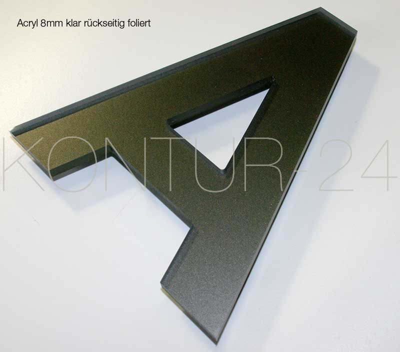 3D Acrylbuchstaben Acryl 8mm klar foliert - Bild 3