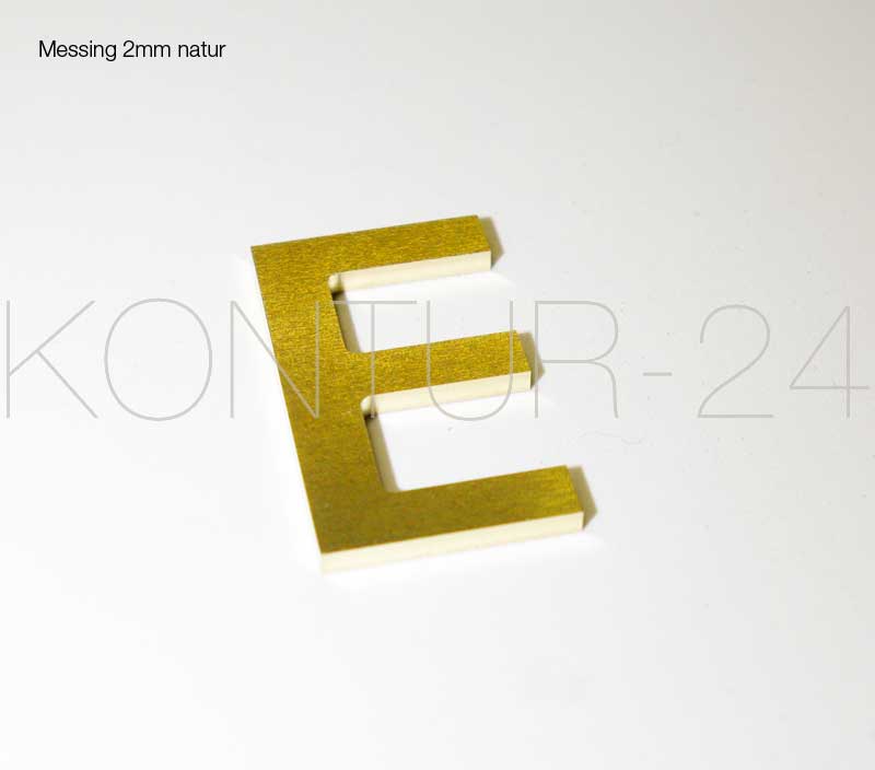 3D Messingbuchstaben Messing 2mm natur / gefräst - Bild 2