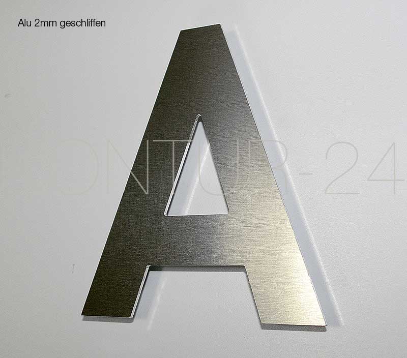 Musterbuchstabe:A / Alu 2mm eloxiert / 120mm - Bild 2