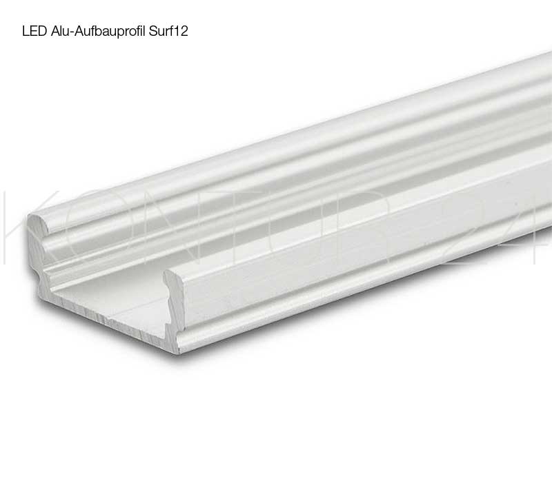 LED-Licht Zubehör LED-Alu-Aufbauprofil Surf12 / 2m - Bild 1