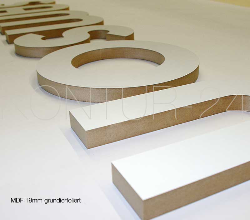 3D Holzbuchstaben MDF weiß grundierfoliert - Bild 4