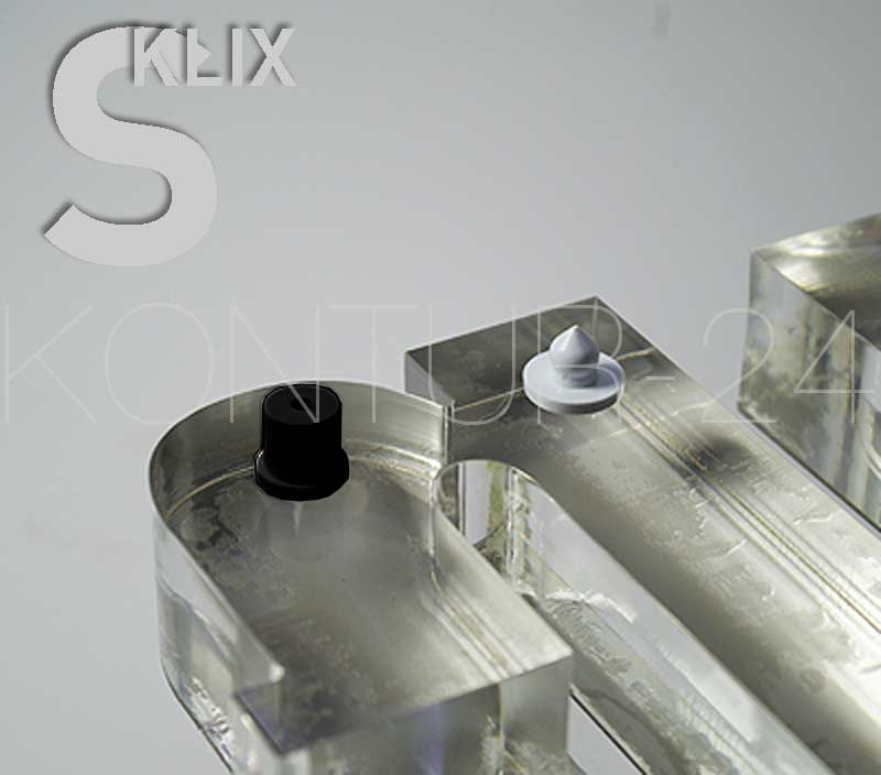 Abstandshalter KLIX S schwarz / D=16mm, Wa=15mm