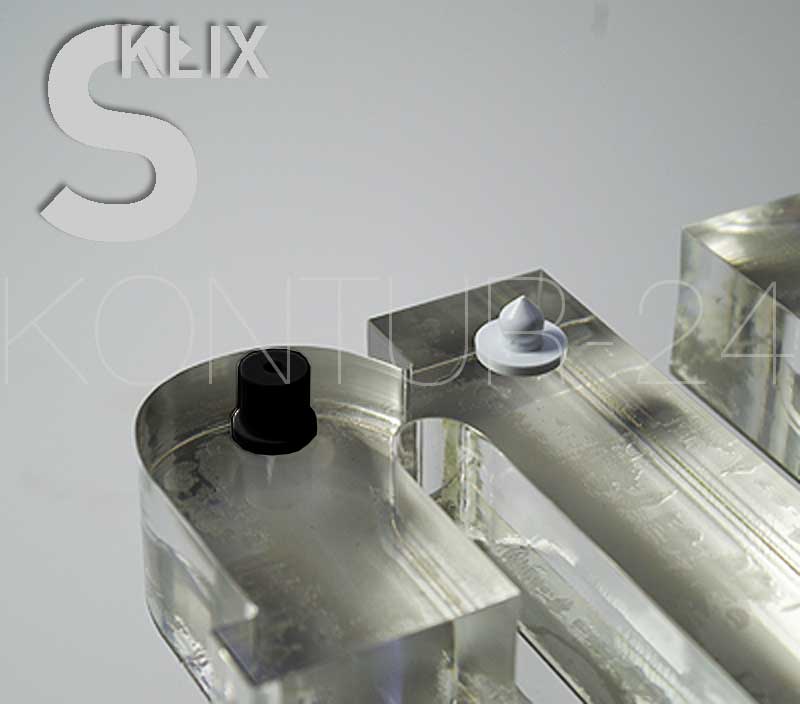 Abstandshalter KLIX S V1 schwarz / D=16mm, Wa=15mm