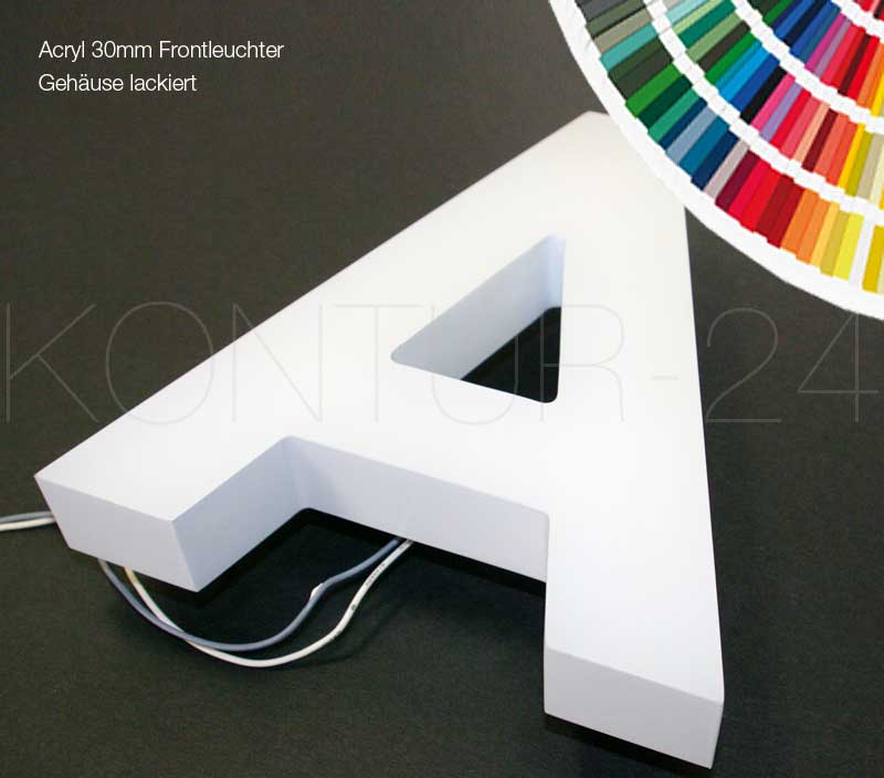 Leuchtbuchstaben Acryl 30mm lackiert / LED-Frontleuchter - Bild 2