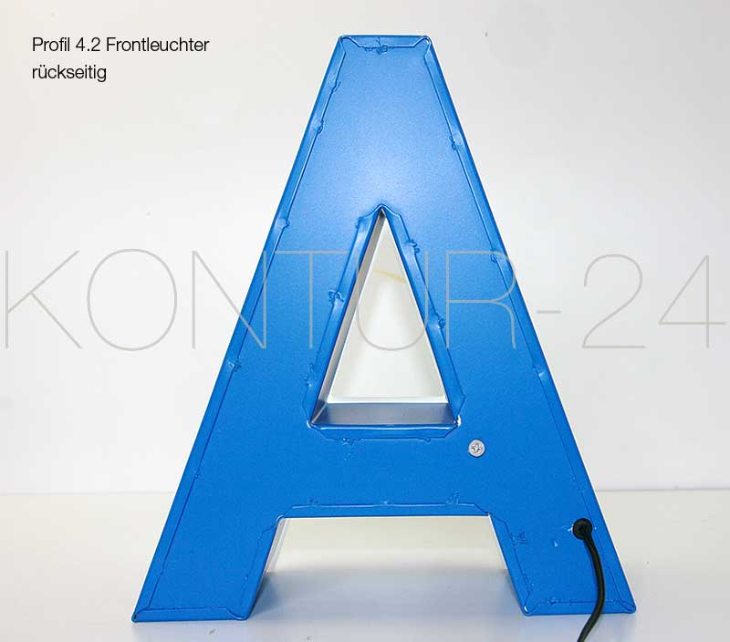 Leuchtbuchstaben Metall Profil 4.2 Alu lackiert / LED-Frontleuchter - Bild 4