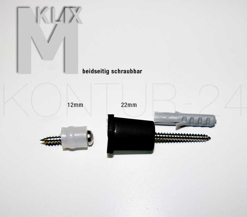 Abstandshalter KLIX M V2 schwarz / D=20mm, Wa=22mm