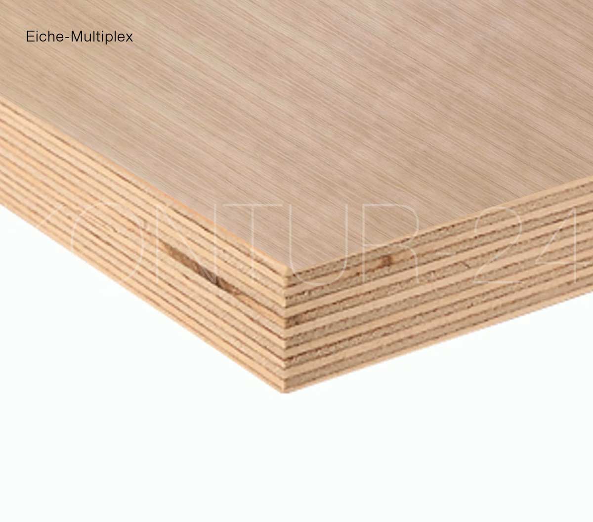 Leuchtbuchstaben Holz Eiche-Multiplex A/B 19mm / LED-Rückleuchter