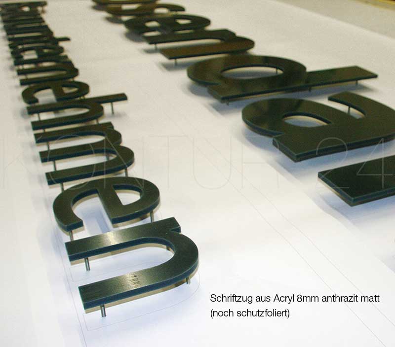 3D Acrylbuchstaben Acryl 8mm durchgefärbt - Bild 11