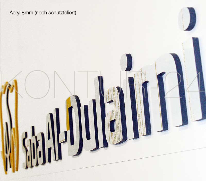 3D Acrylbuchstaben Acryl 8mm durchgefärbt / gefräst - Bild 7