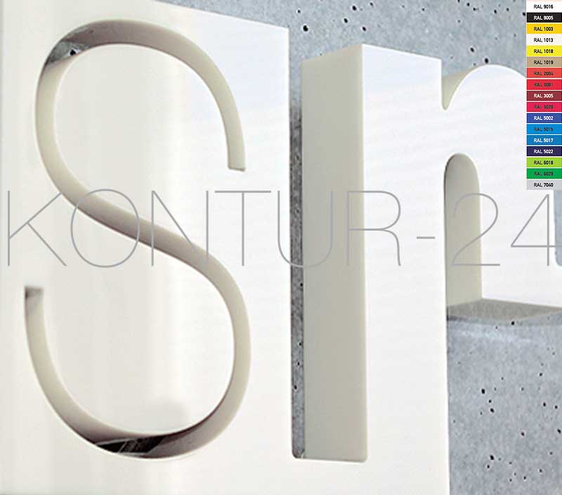 3D Acrylbuchstaben Acryl 30mm durchgefärbt / gelasert