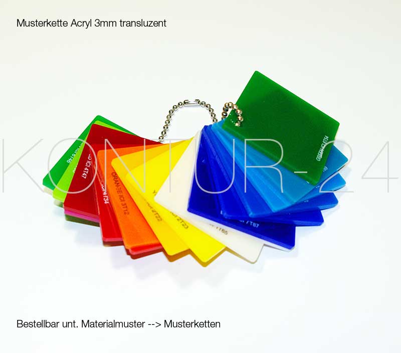 3D Acrylbuchstaben Acryl 3mm transluzent / gefräst - Bild 2