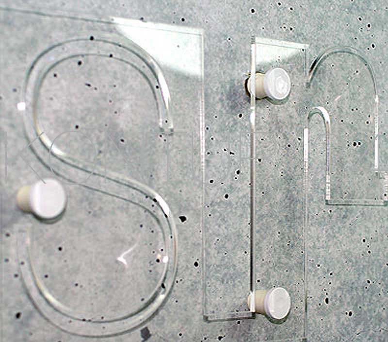 3D Acrylbuchstaben Acryl 3mm klar / gelasert