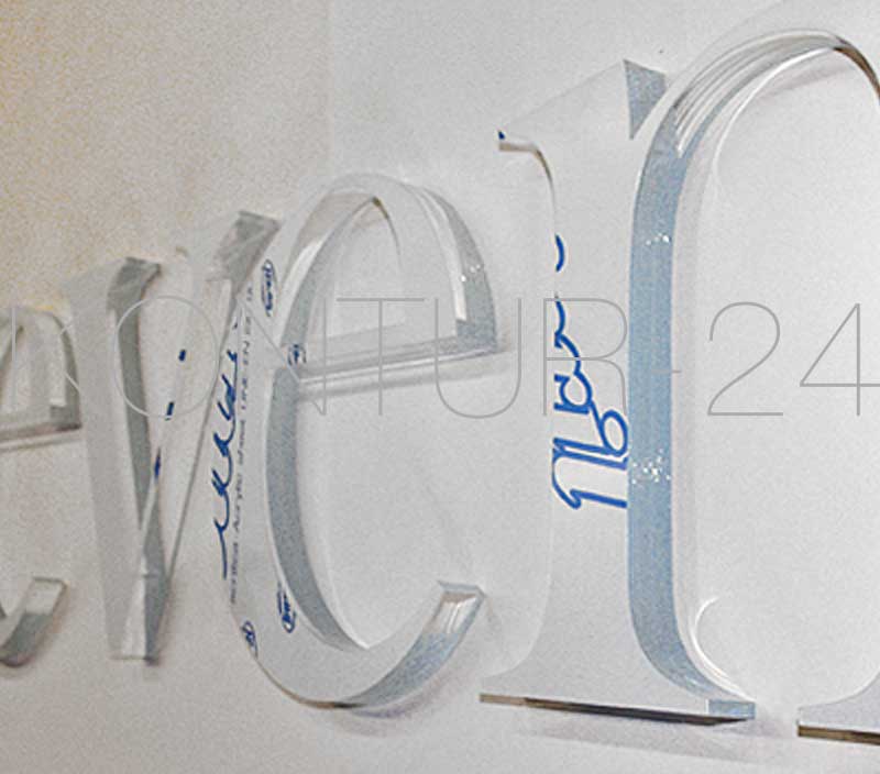 3D Acrylbuchstaben Acryl 20mm klar - Bild 3