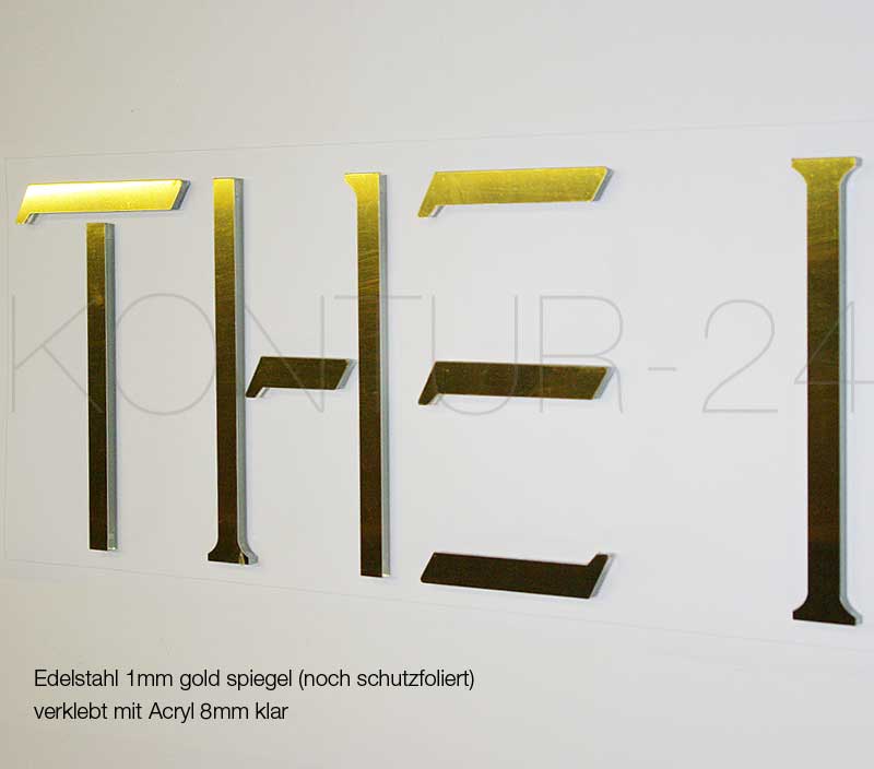 3D Buchstaben Edelstahl & Acryl 8mm - Bild 9
