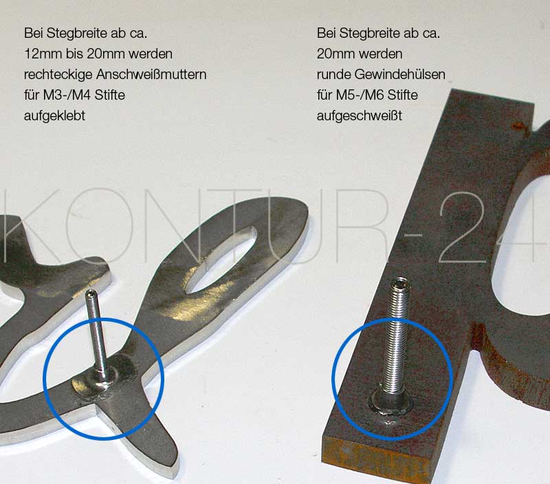 3D Stahlbuchstaben Schwarzstahl 5mm S235 roh - Bild 12