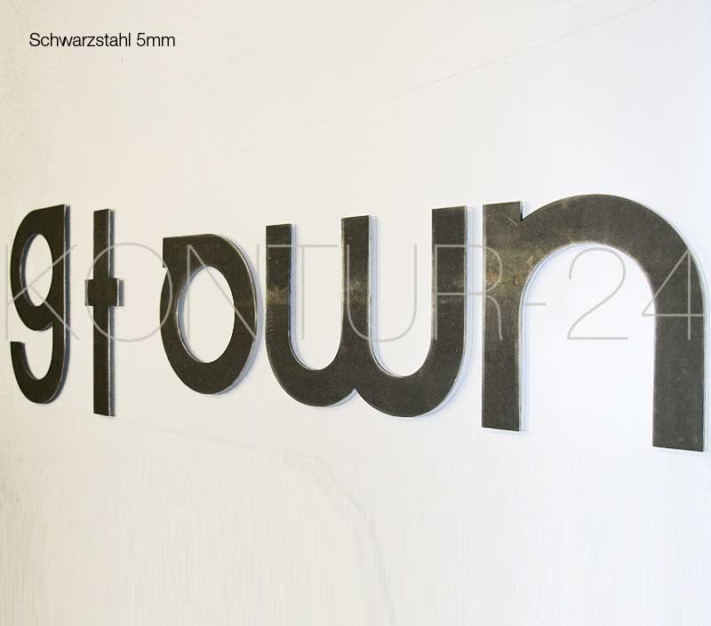 3D Stahlbuchstaben Schwarzstahl 5mm S235 roh - Bild 9